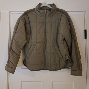 Dictionary Lightweight Quilted Jacket In Olive Green Size Small